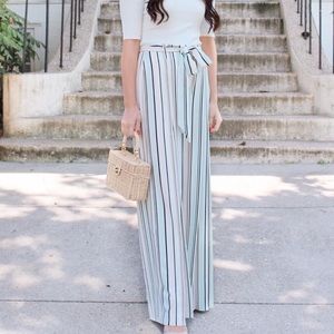 White House Black Market Wide Leg Stripe Pants